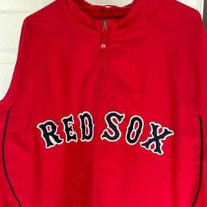Majestic Boston Red Sox 1/4 zip Windbreaker size XL